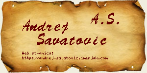 Andrej Savatović vizit kartica